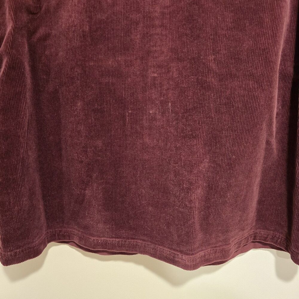 Vintage Y2K 90s Corduroy Jacket 14/16W Womens Indie Western Barn Chore Maroon - Picture 10 of 10